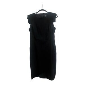 J. Crew Resume Dress Black Wool Sheath Cap Sleeve Size 8 EUC